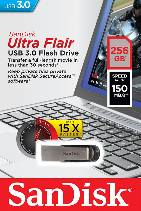 Memorie USB Flash Drive SanDisk Ultra Flair, 256GB, USB 3.0