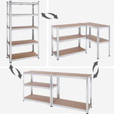 HEINNER RAFT METALIC CU 5 POLITE 90*40*180 CM