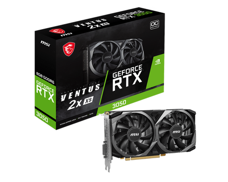 Placa Video MSI GeForce RTX™ 3050 VENTUS 2X XS 8G OC GDDR6 128 bit PCIE Gen 4, 1x DP 1x HDMI