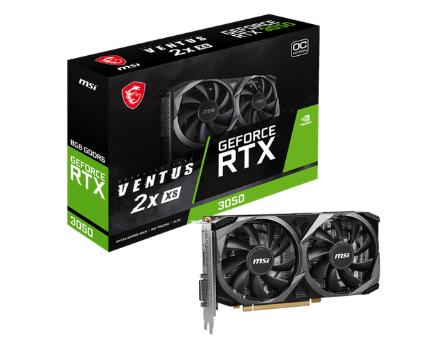 Placa Video MSI GeForce RTX™ 3050 VENTUS 2X XS 8G OC GDDR6 128 bit PCIE Gen 4, 1x DP 1x HDMI