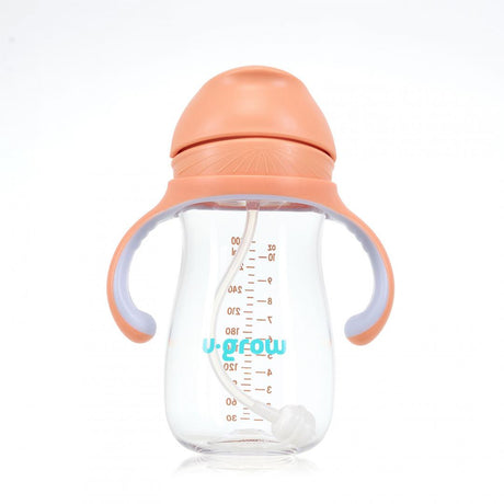 Cana cu pai tritan, orange, 300ml, U-Grow