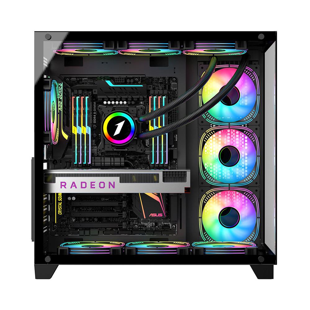 Carcasa 1STPLAYER Gaming MV8 Cube Tower NEGRU
