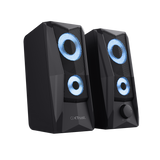 Boxe Trust GXT 606 Javv, iluminare RGB LED, putere maxima 12W, frecventa de raspuns 160 Hz - 20.000 Hz, audio input 3.5mm, negru
