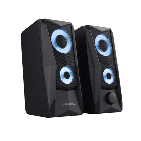 Boxe Trust GXT 606 Javv, iluminare RGB LED, putere maxima 12W, frecventa de raspuns 160 Hz - 20.000 Hz, audio input 3.5mm, negru