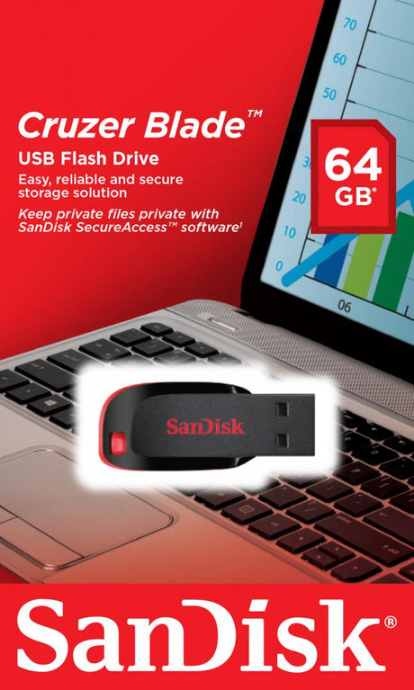 Memorie USB Flash Drive SanDisk Cruzer Blade, 64 GB, USB 2.0