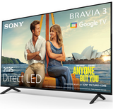 Televizor Sony BRAVIA 3 LED 43S35, 108 cm, Smart Google TV, 4K Ultra HD, Clasa E