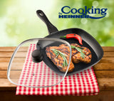 TIGAIE GRILL ALUMINIU+CAPAC, 28X4CM, BLACK SAND, COOKING  BY HEINNER