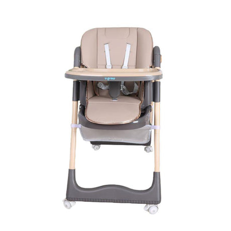 Scaun de masa cu inaltime reglabila, spatar ajustabil in 4 pozitii, pliabil, brown, U-Grow