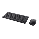 Trust Kit Wireless keyboard+mouse Lyra, mouse optic, rezolutie maxima 1200 DPI, conectivitate wireless, intefata USB-C, USB-A, negru