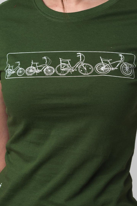 TRICOU  LOGOMULTICOLOR FEMEI  BOTTLE GREEN-L