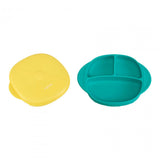 Farfurie silicon cu capac , galbena, U-Grow