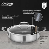 CRATITA CU CAPAC, 30x7.8 CM, 4.8 L, TITANIUM3, COOKING BY HEINNER