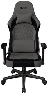 Scaun gaming FURY SHINAI S8, material fabric, reglabil pe inaltime, greutate maxima suportata 130 kg, inaltime scaun reglabil 30.5 - 37.5 cm, spatar ajustabil 135°, dimensiuni roti 60mm,  echipat cu piston cu gaz clasa 4, manere 1D, gri