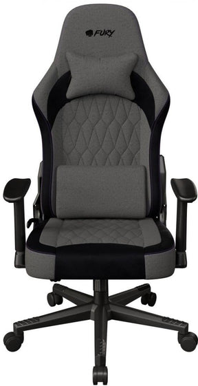 Scaun gaming FURY SHINAI S8, material fabric, reglabil pe inaltime, greutate maxima suportata 130 kg, inaltime scaun reglabil 30.5 - 37.5 cm, spatar ajustabil 135°, dimensiuni roti 60mm,  echipat cu piston cu gaz clasa 4, manere 1D, gri