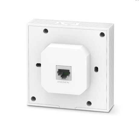 TP-Link Wireless Access Point EAP650-WALL, AX3000 Wireless Dual Band Indoor, 1× 10/100/1000 Mbps Ethernet Port, 1× 10/100/1000 Mbps Ethernet Port, Alimentator: 802.3af/at PoE, 2X antene interne, 5 GHz: Up to 2402 Mbps, 2.4 GHz: Up to 574 Mbps.