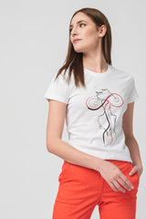 TSHIRT CASUAL F DOAMNA CU... WHITE-XS