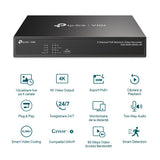 NVR PoE TP-Link VIGI 4 canale 1004H4P; 53W, 8 MP,1 SATA Interface, max 10TB, H.265+; ONVIF