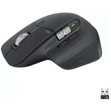 Mouse Logitech MX Master 3S, Wireless/Bluetooth fara fir, rezolutie 8000 DPI, optic, butoane/rotite 7, graphite/negru