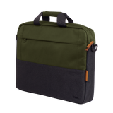 Geanta laptop Trust Lisboa, pentru laptopuri cu diagonala pana in 15.6", 2 compartimente, material POM, RPET Polyester, RPET, volum 2.1 L,  verde