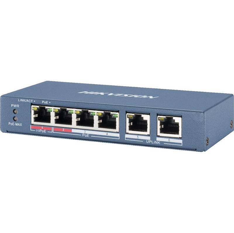 Switch Hikvision DS-3E1106HP-EI, Fast Ethernet, 6, PoE