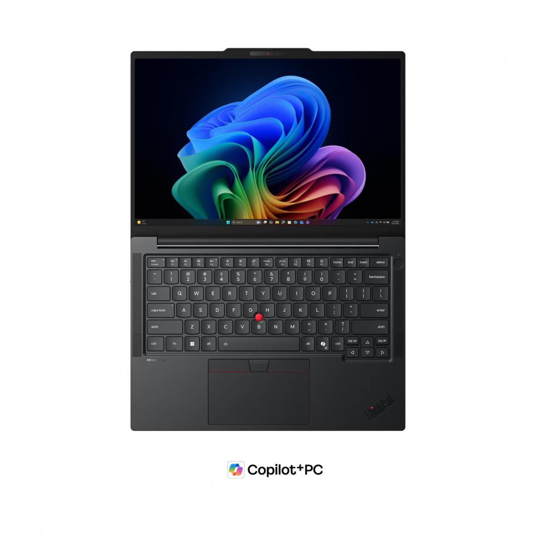 Laptop Business Lenovo ThinkPad T14 Gen 7, cu procesor Intel Core Ultra 7 365, 14'' IPS, 64 GB LPDDR5x, 1 TB, Intel Integrated Graphics, Fara OS, 3 ani Garantie