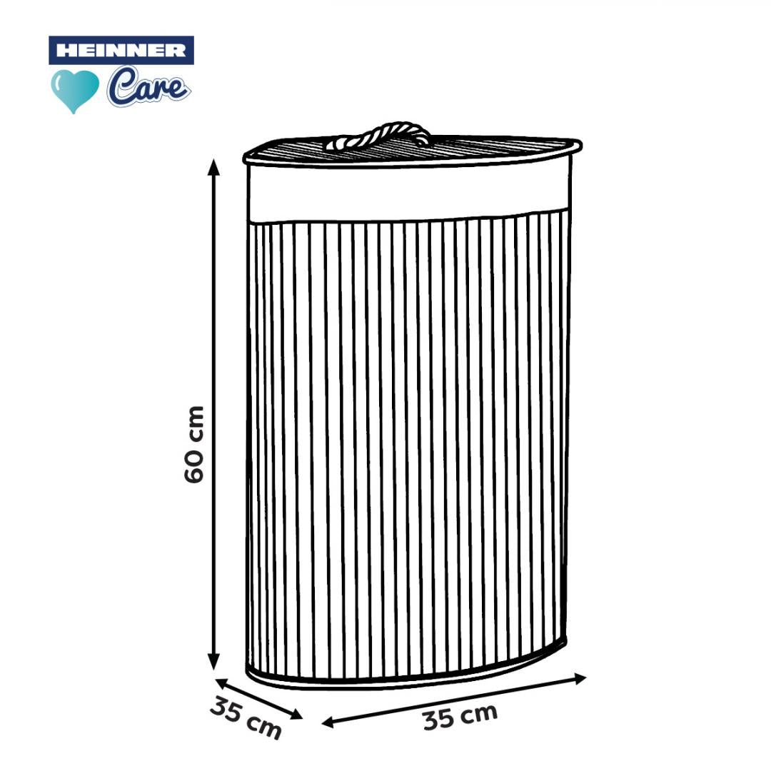 COS DE RUFE DIN BAMBUS  PENTRU COLT, 35x35x60 CM, 55 L