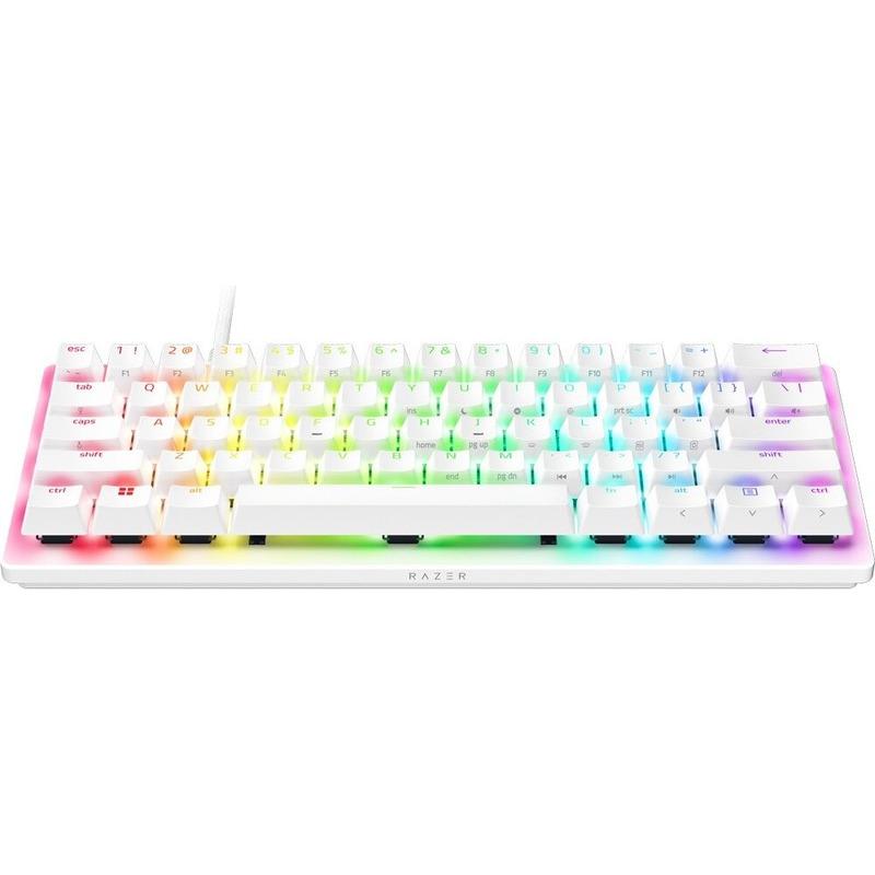 Tastatura Razer Huntsman V3 Pro Mini, swtich Razer™ Analog Optical Switch Gen-2, iluminare Razer Chroma RGB, US layout, alb