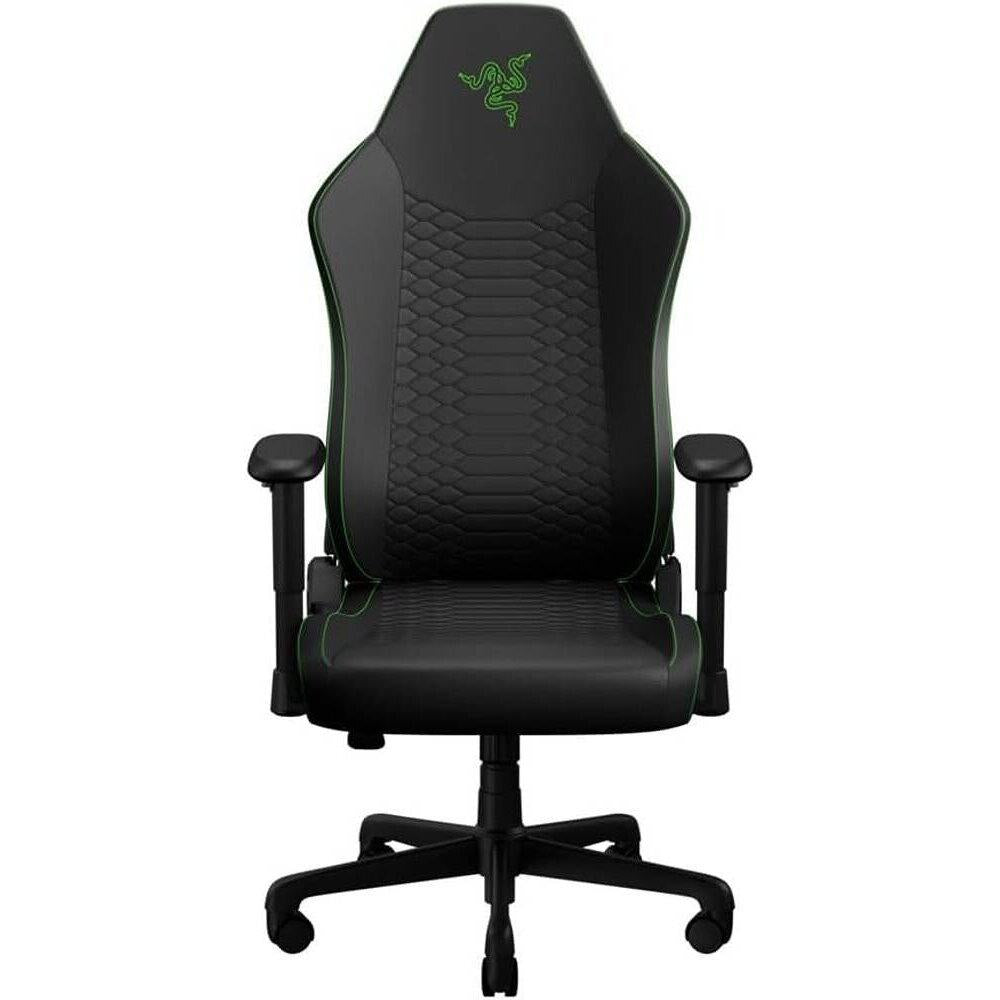 Scaun Razer Iskur V2 X NewGen, tip spuma spumă turnată PU, suport lombar integrat, tetieră reglabilă, cotiere 2D, clasa de ridicare pe gaz 4, negru/verde