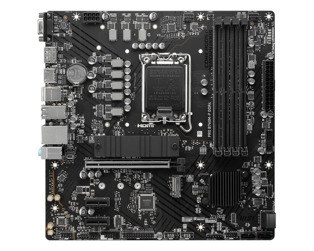 Placa de baza MSI PRO B760M-P DDR4, Socket 1700, DDR4, Micro-ATX
