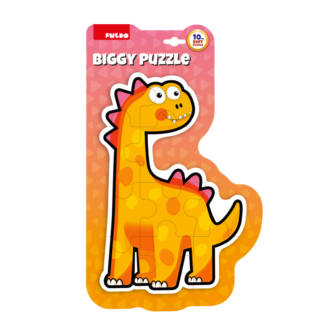 PUZZLE DIN SPUMA EVA, MAXI CU 10 PIESE, PORTOCALIU, PUEDO