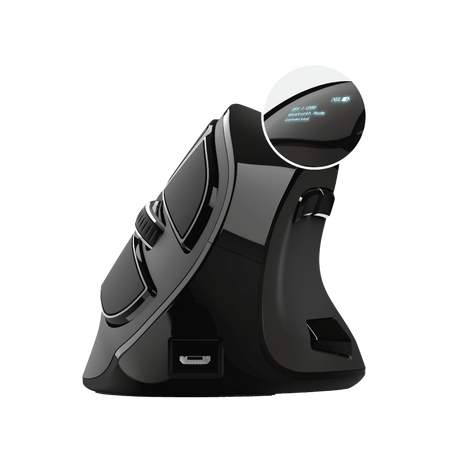 Mouse Trust Voxx, Rechargeable Ergonomic Wireless, negru
