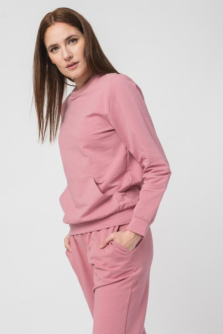 BLUZA COTON CASUAL FEMEI PINK-L