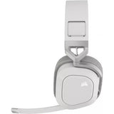 Casti cu microfon Corsair HS80 MAX WIRELESS, Multi-platform Gaming, 20Hz-40Khz, 32ohm, 116db, driver 50mm, autonomie baterie de pana la 24 de ore, alb