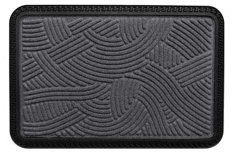 COVORAS INTRARE ANTIDERAPANT CU MARGINE CAUCIUCATA 40X60 CM, GRI, HEINNER HOME