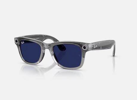 Ray-Ban Meta Wayfarer Gen 2 AI Glasses Shiny Transparent Grey/Sapphire Transitions RW4012 6840MF 53
