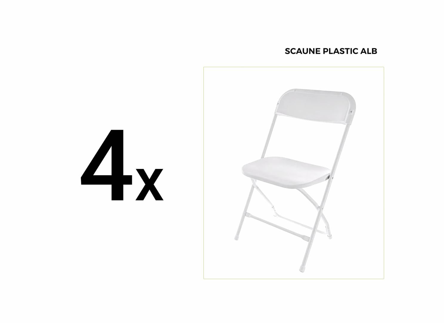 HR SET MASA CU 4 SCAUNE PLASTIC PLIABILE