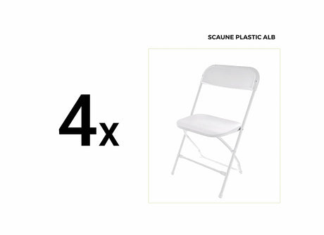HR SET MASA CU 4 SCAUNE PLASTIC PLIABILE
