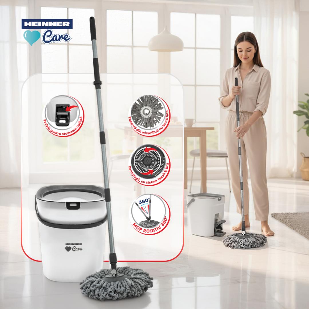 SET CURATENIE CU PEDALA WASH&DRY, CLEAN STEP, GRI