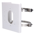 Suport de montaj pe stalp Hikvision DS-1275ZJ-S-SUS, dimensiuni: 144 mm × 131.6 mm × 44.3 mm, greutate: 760 g