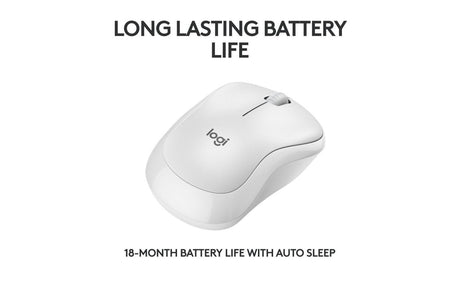 Mouse Logitech MK240 Silent Wireless, optic, interfata Bluetooth, rezolutie 1000 DPI, alb