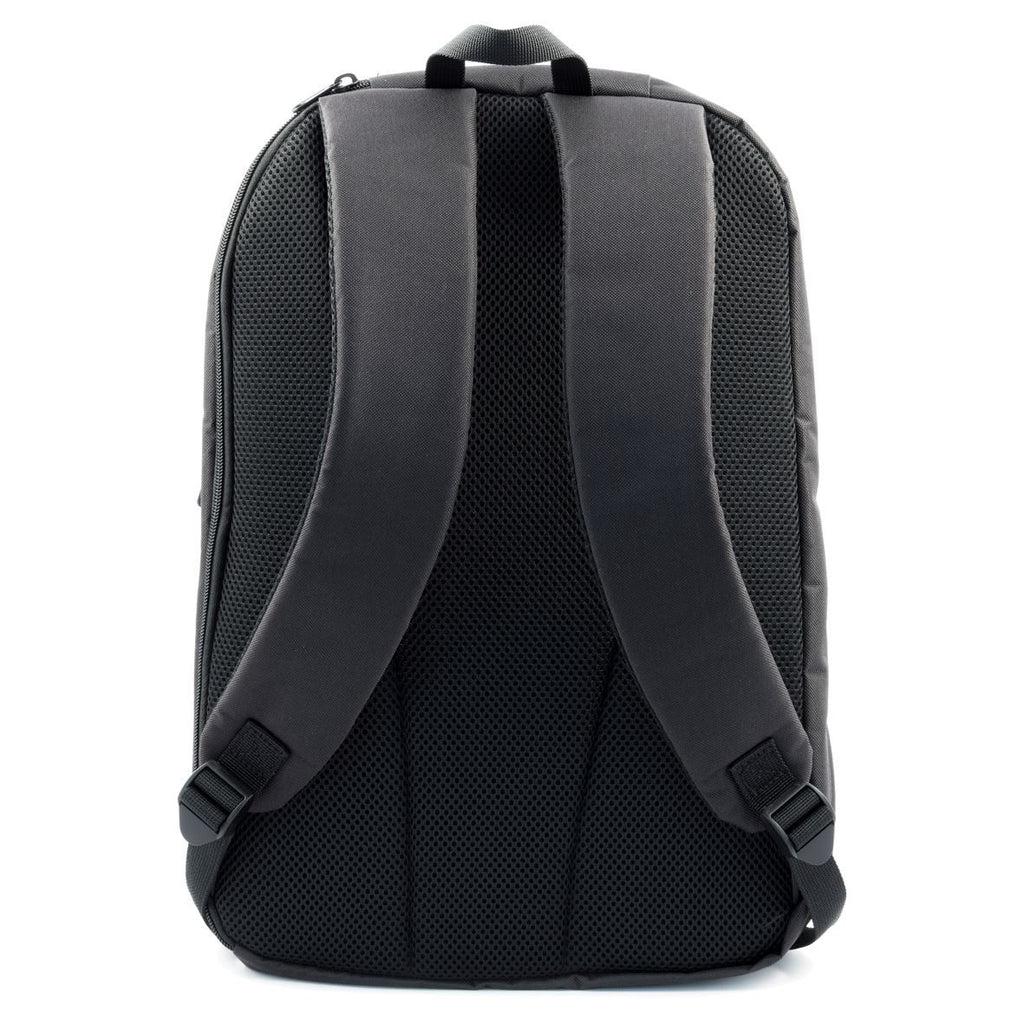 Rucsac laptop Targus Intellect, pentru laptopuri de 15.6", capacitate 16 litri, material poliester, dimensiuni: 30.5 x 11 x 42.5 cm, greutate 0.47 kg, negru/gri
