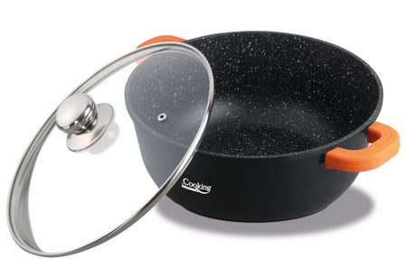 CRATITA ALUMINIU TURNAT+CAPAC, 20x8.5 cm, 2.3 L, DARK LINE, COOKING  BY HEINNER
