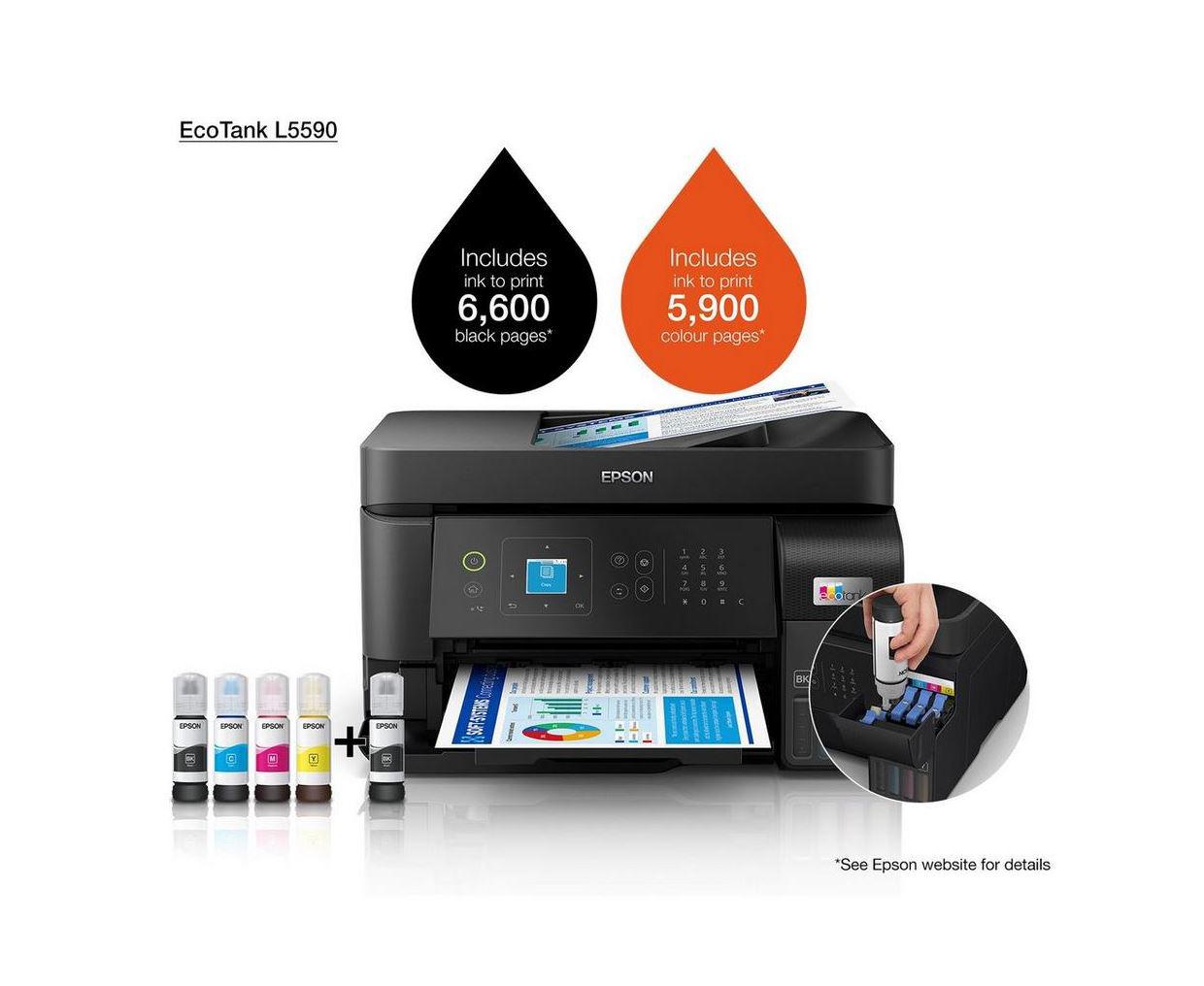 Multifunctional inkjet Epson L5590, CISS, format A4, Color, USB + LAN + Wi-Fi