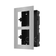 Panou frontal pentru 2 module de videointerfon modular Hikvision DS-KD- ACF2/S; permite conectarea a 2 module de interfon modular; montare incastrata; material otel inoxidabil; doza de plastic inclusa; dimensiuni:236mm x 124mm x 4mm;