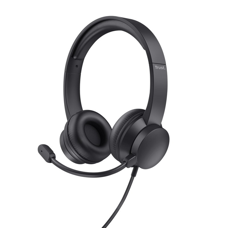 Casti cu fir Trust Ayda, intefata 3.5mm, frecventa raspuns 20 Hz - 20.000 Hz, sensibilitate 95 dB, negru