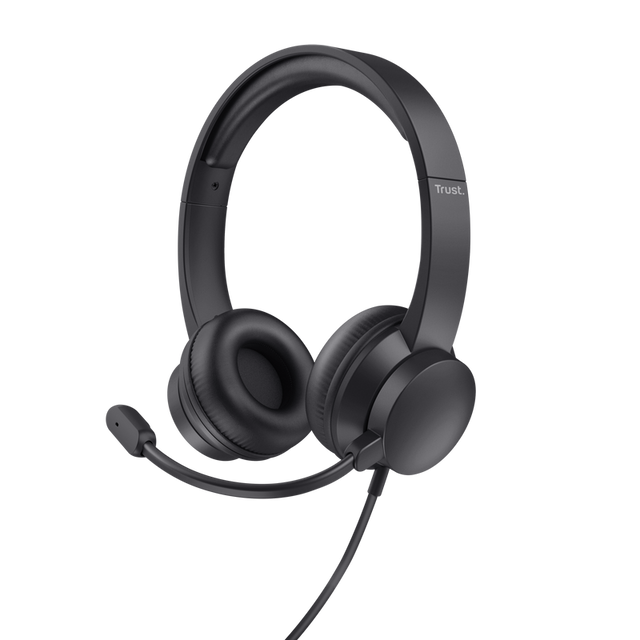 Casti cu fir Trust Ayda, intefata 3.5mm, frecventa raspuns 20 Hz - 20.000 Hz, sensibilitate 95 dB, negru