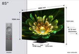 Televizor TCL Mini LED 85Q7C, 215 cm, Smart Google TV, 4K Ultra HD, (Model 2025)