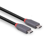 Cablu Lindy 0.8m USB 4 Type C 40Gbps Anthra line, rezolutie maxima suportata 3840x2160@60Hz, 7680x4320@60Hz , latime de banda suportata 40Gbps, gri