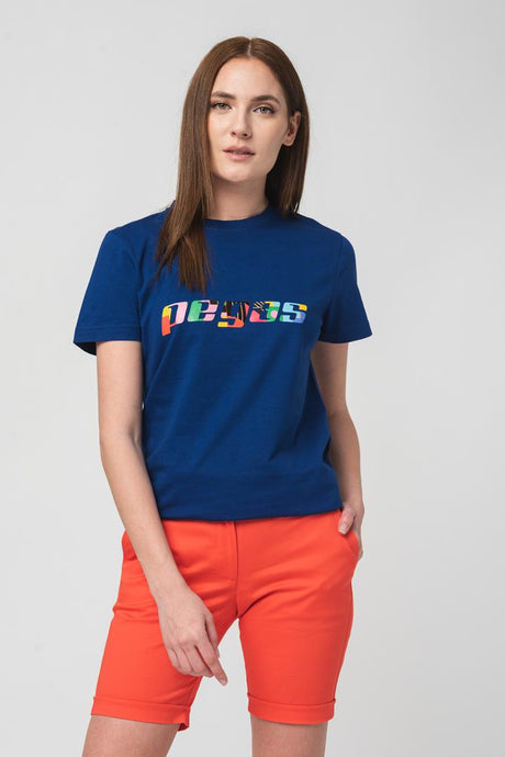 TRICOU  LOGO MULTICOLOR FEMEI ROYAL BLUE-XS