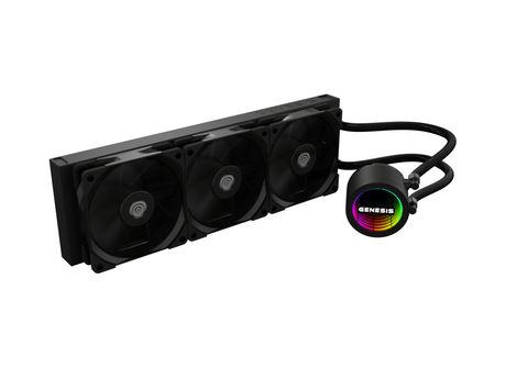 Cooler Procesor GENESIS HYDRIA 360 NEGRU, dimensiune radiator 397x120x27mm, 3 ventilatoare ARGB, Viteza ventilatoare: 500-1550 RPM, Airflow ventilatoare: 80 CFM, Suport AMD: AM4/AM5, suport INTEL: LGA 1151/1156/1150/1200/1700/1851